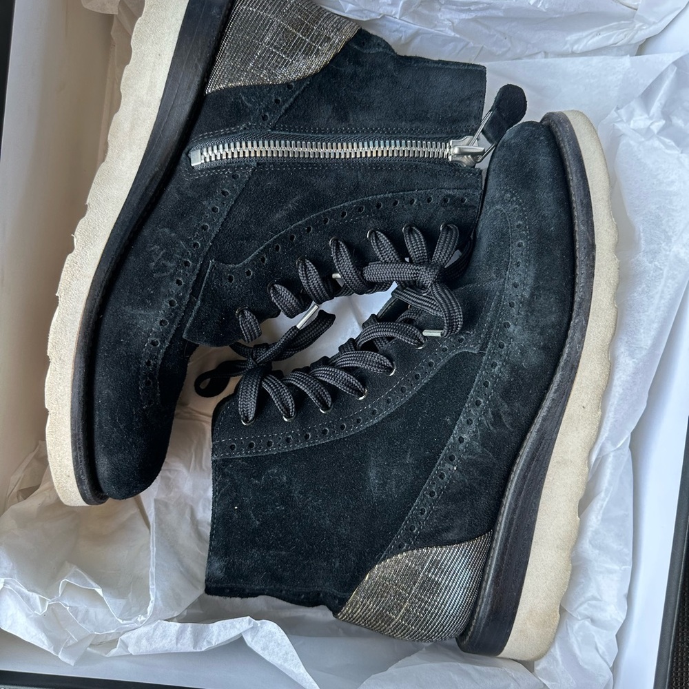 Mr. Harrison Black Suede Boots by The Office of Angela Scott